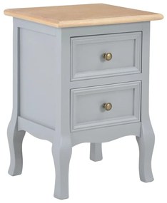 vidaXL Mesas-de-cabeceira 35x30x49 cm MDF cinzento