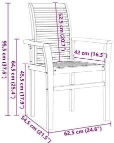 Conjunto de Jantar para o Jardim com 5 peças em Madeira Sólida de Teak