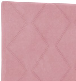 Cabeceira Rosa vidaXL com Blocos de Diamante 90 cm de Veludo, Cabeceir