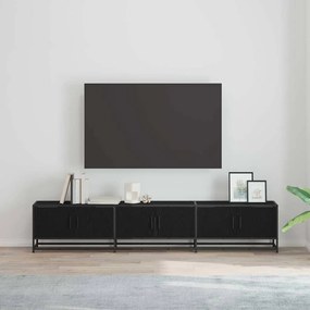 vidaXL Gabinete para TV Carvalho preto 210 x 35 x 41 cm