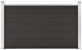 Painel de vedação WPC 180x105 cm preto