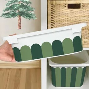 Autocolante para caixa IKEA TROFAST - Arcos verdes