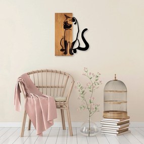 Acessório Decorativo de Parede MA – Nogueira e Preto – 47 x 58 cm