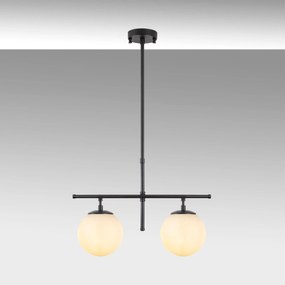 Candeeiro de Teto Roe – Preto e Creme – 52 x 15 x 36-76 cm