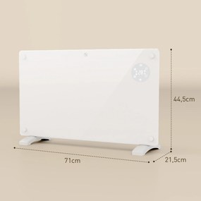 Radiador Elétrico de Chão ou de Parede, 71 x 21,5 x 44,5 cm, 1500 W
