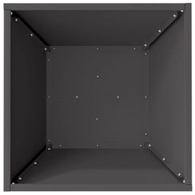 Conjunto de Vasos de Jardim com 5 peças - Preto 40x40x15 cm de Aço.