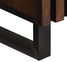 Mesa de cabeceira 50x34x60 cm madeira mangueira maciça castanho