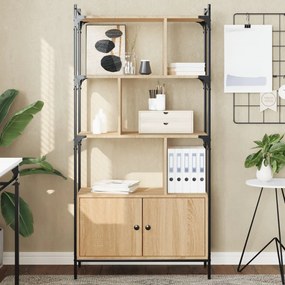 vidaXL Estante c/ portas 76,5x30x154,5cm deriv.madeira carvalho sonoma