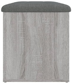 Banco de arrumação 82x42x45cm derivados madeira cinzento sonoma