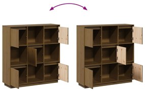 Aparador alto 110,5x35x117 cm pinho maciço castanho mel