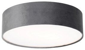 Candeeiro de teto moderno cinzento 40 cm com interior dourado - Drum Moderno