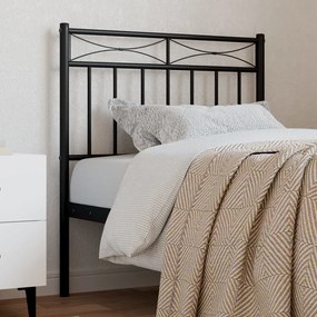 vidaXL Cabeceira de cama 80 cm metal preto