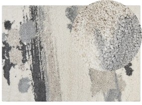 Tapete branco e cinzento 160 x 230 cm GORIS  Beliani
