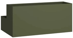 Plantadeira 2-Andares 100x60x45 cm Verde-Azeitado Aço