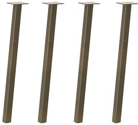 Pés de mesa de console 4 peças aço natural 72 cm aço