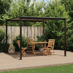 vidaXL Gazebo de jardim 3x3 m alumínio antracite