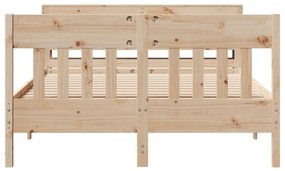 Cama sem colchão 150x200 cm madeira de pinho maciça