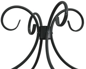 Estrutura de cama com dossel 140x200 cm metal preto