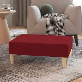 vidaXL Apoio de pés tecido 78x56x32 vermelho tinto