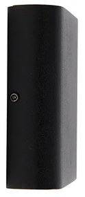 Candeeiro de parede exterior moderno preto 11,5 cm com LED IP65 - Batt Moderno