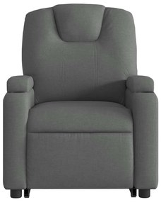 Poltrona elétrica elevatória massagens tecido cinzento-escuro