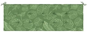 Almofadão banco jardim 150x50x4 cm tecido oxford padrão folhas