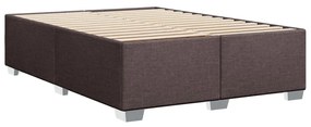 Cama com molas/colchão 140x200 cm tecido castanho-escuro