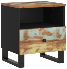 Mesa de cabeceira madeira recuperada maciça/madeira processada