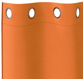 Cortinas 2 pcs Laranja Brilhante 140 x 140 cm Poliéster