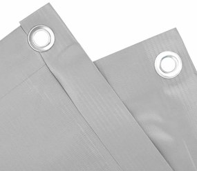 Tela de privacidade para varanda 400x75 cm PVC cinzento