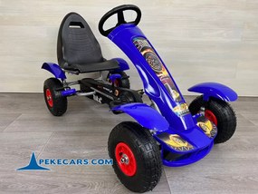 Kart a pedais para crianças F618 Azul