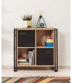 Estante Cosmo – Pinho Atlântico Preto – 89x89x35 cm