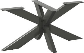 vidaXL Pé de mesa de centro em formato de aranha, antracite, 98x58x(42-43) cm, aço
