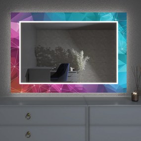 Espelho LED com decoração D4