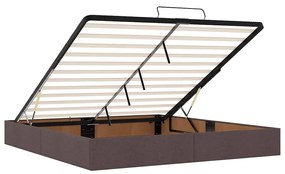 Estrutura de cama otomana sem colchão 180x200cm castanho-escuro