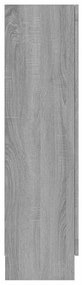 Vitrine 82,5x30,5x115 cm derivados de madeira cinzento sonoma