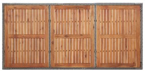 Mesa de jardim 200x150x74 cm vime PE e madeira acácia cinzento
