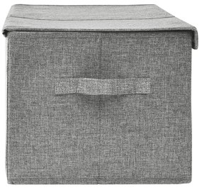 Caixa de arrumação 50x30x25 cm tecido cinzento