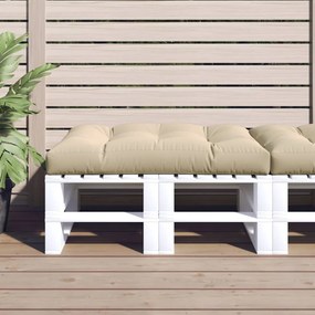 vidaXL Almofadão para sofá de paletes 120x80x12 cm tecido bege