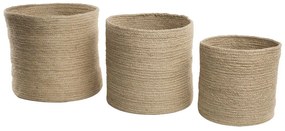 Conjunto de 3 cestos creme ARTIGALA Beliani