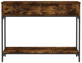 Mesa consola 100x34,5x75cm derivados de madeira carvalho fumado