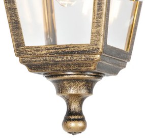 Candeeiro de suspensão clássico para exterior dourado antigo IP44 - Capital Clássico / Antigo