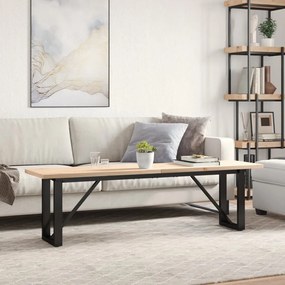 Mesa de centro estrutura em O 160x40x45,5cm pinho/aço