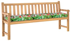 Almofadas de Paletes para Banco 2 pcs Selva Tropical 200x40x8 cm Tecid