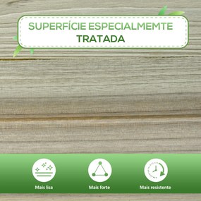 Horta Vertical de Madeira com Prateleira 91x51x76cm Mesa de Cultivo Re