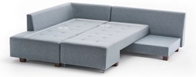 Sofá-Cama de Canto Manama – Azul Claro – 280x85x206 cm