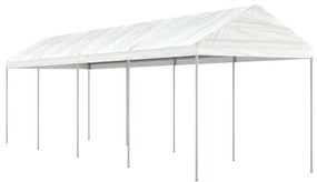 Gazebo com telhado 8,92x2,28x2,69 m polietileno branco