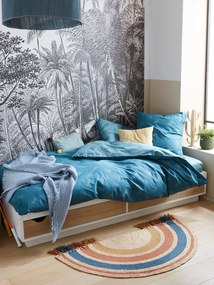 Cama com plataforma e gavetas, para criança, School branco claro bicolor/multicolo