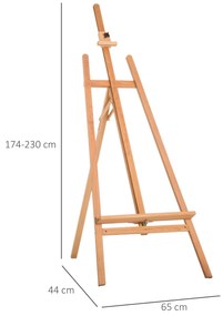 Cavalete de Pintura Cavalete de Madeira de Faia de Desenho para Estúdi