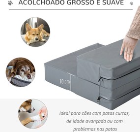 PawHut Escada para Animais de Estimação de 2 Degraus 2 em 1 Cama para